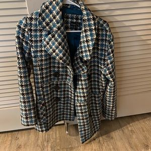 Blue plaid coat